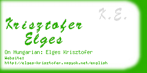 krisztofer elges business card